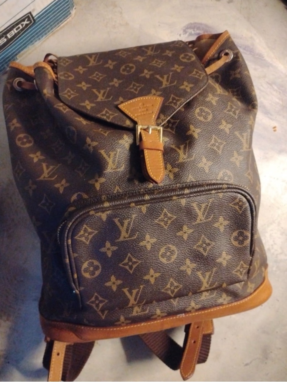 Louis Vuitton Monogram Canvas Backpack in Brown and Tan